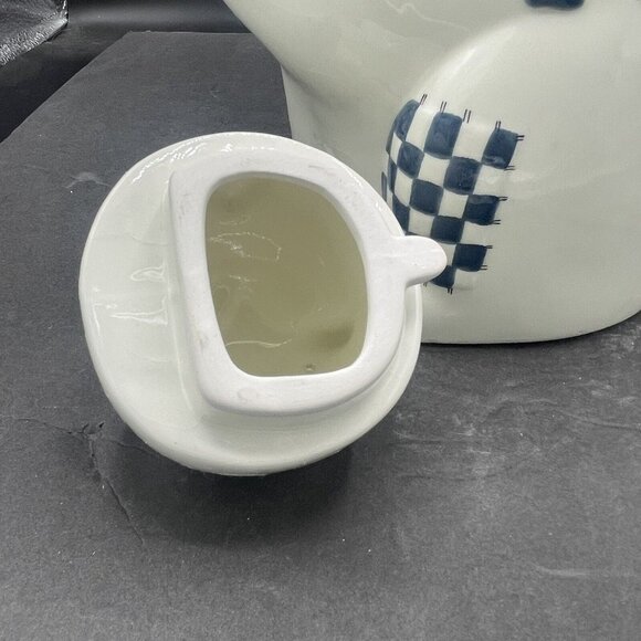 Vintage 1993 Susan Winget Cat Patches Tea Pot  2530 Kitchy Country Cottage Core - Picture 4 of 7